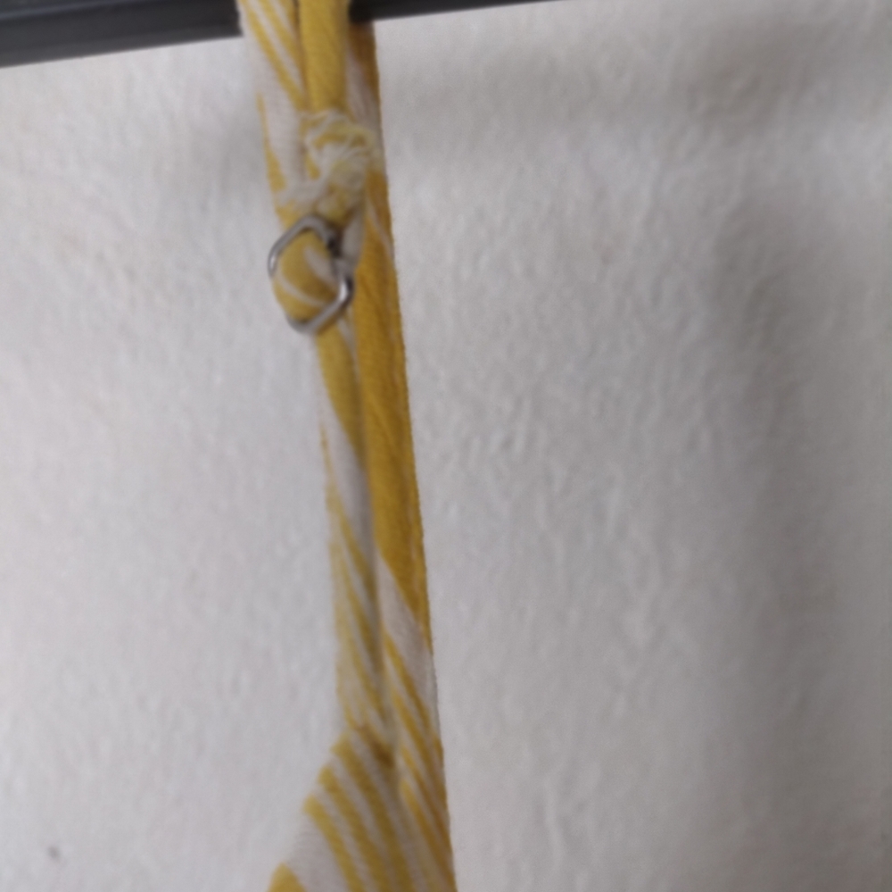 Women's yellow and white striped romper - Picture 4 of 5